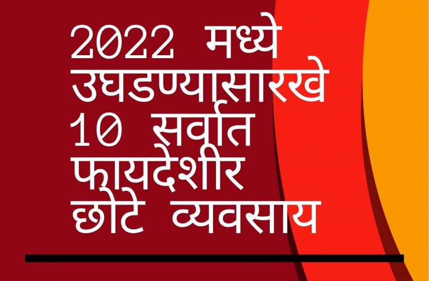 2022 Madhye ughadanyasarakhe 10 sarvata phayadesira chote vyavasaya